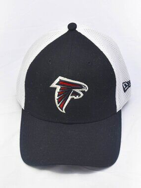 Atlanta Falcons New Era 39THIRTY Neo Black & White NFL Football Flex Fit Cap